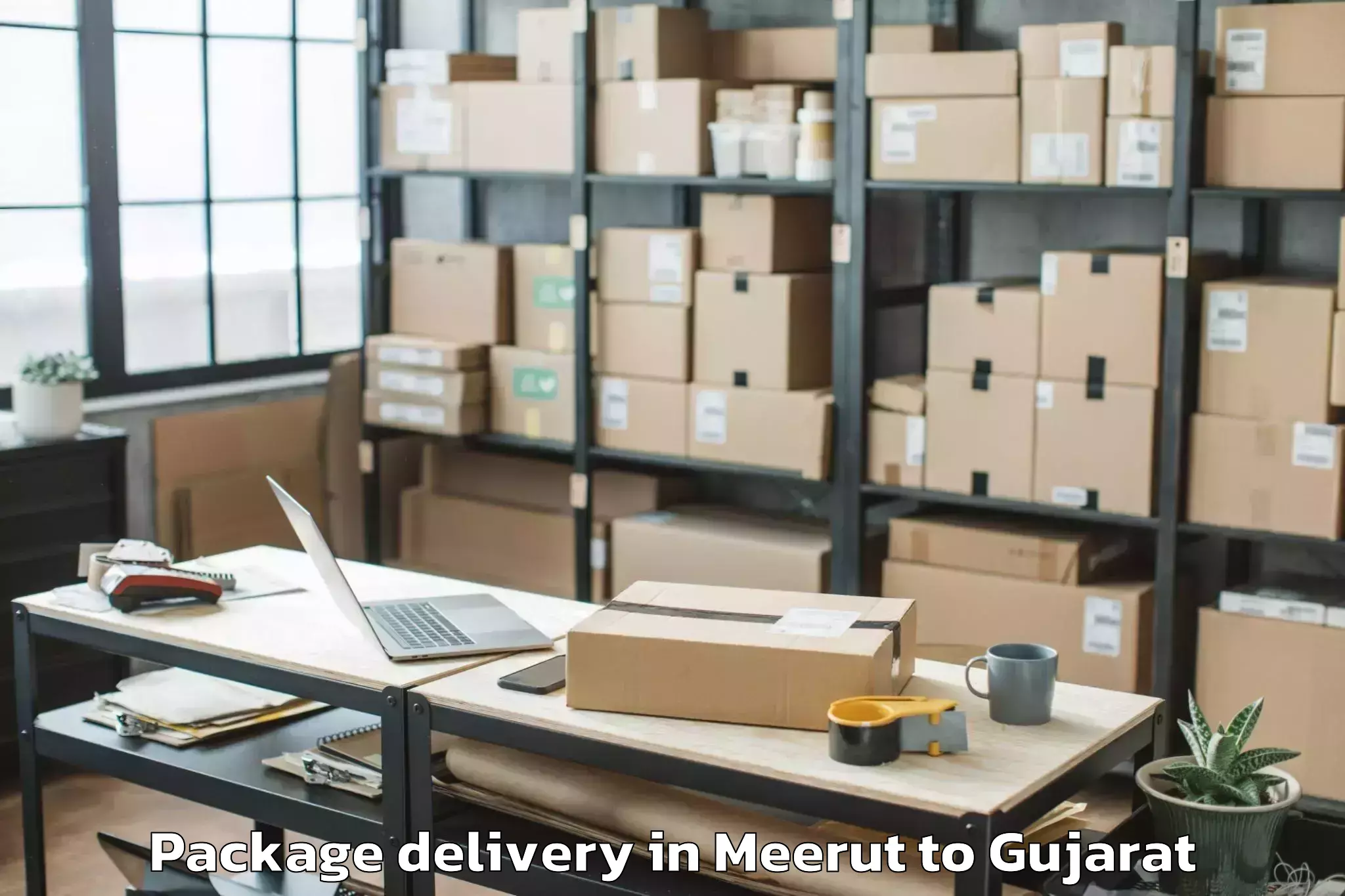 Book Meerut to Lunavada Package Delivery Online